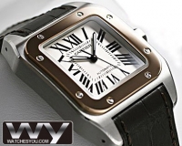 Cartier Santos 100 Rose Or unisexe W20107X7 Montre Réplique