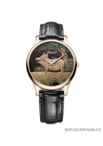 Réplique Chopard L.U.C XP Urushi Year Of The Pig 39.5MM Automatique Rose Gold Limited Edition