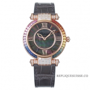 Réplique Chopard Imperiale Joaillerie Arc-en-ciel 36mm 384242-5019