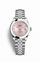Copie Montre Rolex Datejust 28 Oystersteel cadran rose m279160-0013