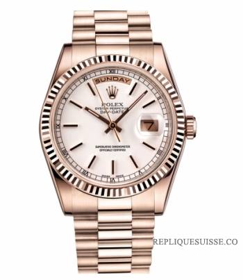 Rolex Day Date Rose Or blanc cadran 118235 WSP