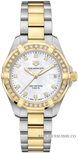 Copie Montre Tag Heuer Aquaracer Quartz Mesdames 32mm Mesdames WBD1323.BB0320