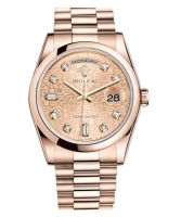 Rolex Day Date Rose Or Champagne cadran 118205 CHJDP