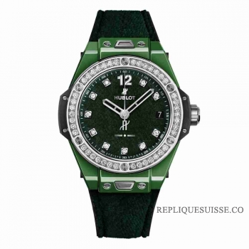 Copie Montre Hublot Big Bang One Cliquez Italia Independant Vert Vert Velours 39mm 465.GX.277G.NR.1204.ITI18