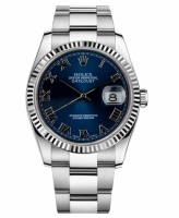 Réplique Rolex Datejust en acier de 36mm cadran bleu bracelet Oyster 116234 BLRO