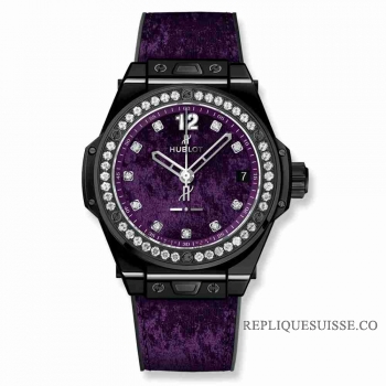 Copie Montre Hublot Big Bang One Click Italia Independant Violet Velours 39mm 465.CS.277V.NR.1204.ITI17