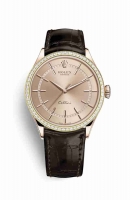 Copie Montre Rolex Cellini Time 18 ct Everose or 50705RBR cadran rose m50705rbr-0015