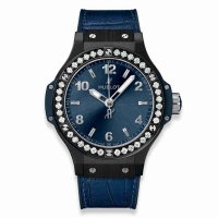 Copie Montre Hublot Big Bang Ceramique Bleu Diamants 38mm 361.CM.7170.LR.1204