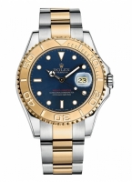 Rolex Yacht-Master Acier inoxydable et Or jaune Bleu cadran 168623 BL