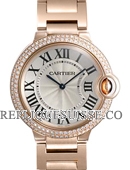 Cartier Ballon Bleu Diamants Rose Or Midsize WE9005Z3 Montre Réplique