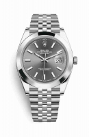 Copie Montre Rolex Datejust 41 Oystersteel 126300 Rhodium fonce Cadran m126300-0008