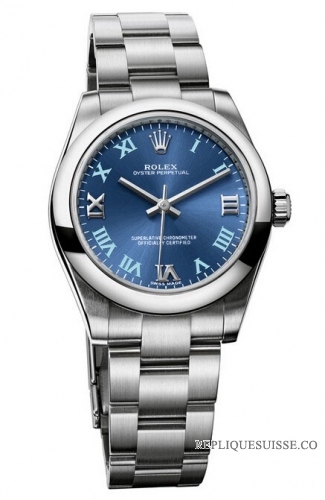 Rolex Oyster Perpetual 31mm Azzuro Bleu Dial 177200 blro Montre Réplique