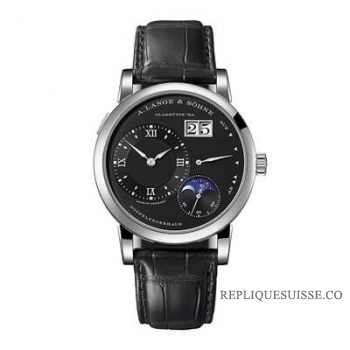 Copie Montre A. Lange & Sohne Lange 1 Moonphase Jour/Nuit Or Rose/Argent 192.032