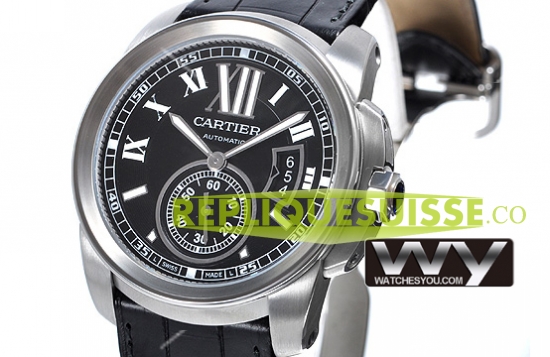 Cartier Calibre de Cartier Automatique Hommes W7100014 Montre Réplique - Cliquez sur l'image pour la fermer