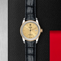 Tudor Glamour Date 36 Acier inoxydable / Or jaune / Champagne / Bracelet m55003-0044