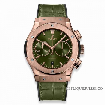 Copie Montre Hublot Classic Fusion Chronographe Titanium Or King 18K 521.OX.8980.LR