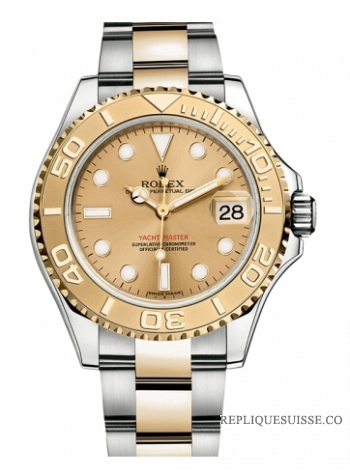 Rolex Yacht-Master Acier inoxydable et Or jaune Champagne cadran 16623 CH