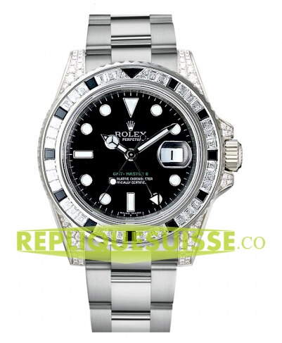 Réplique Rolex GMT Master II en or blanc cadran noir 116759 SA - Cliquez sur l'image pour la fermer