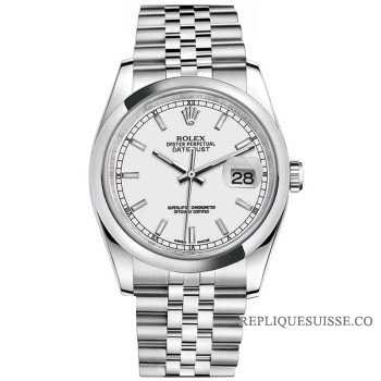 Réplique Rolex Oyster Perpetual Calendrier type 115200-72190 cadran blanc