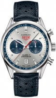 TAG Heuer Réplique Carrera argent Dial Chronographe Bleu Cuir CV5111FC6335