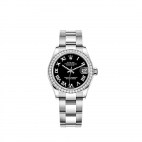Copie de Rolex Datejust 31 cadran blanc Rolesor noir bracelet Oyster