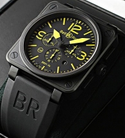 Bell & Ross BR01-94 Carbon Yellow Ltd Chronographe Montre Réplique
