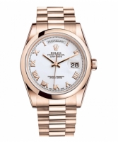 Rolex Day Date Rose Or blanc cadran 118205 WRP