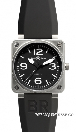 Bell & Ross BR01-92 acier noir Automatique Hommes Montre Réplique