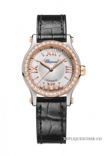 Réplique Chopard Happy Sport Diamond 30mm 278573-6015 Femme