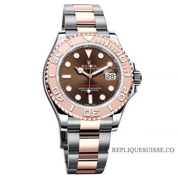 Réplique Rolex Yacht-Master Chocolate Dial 116621 et acier 18K EveOr rose Oyster Montre