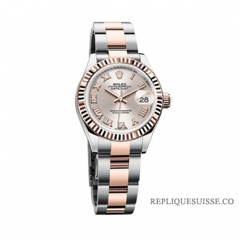 Réplique Rolex Lady Datejust Sundust Dial 279171 et acier 18K EveOr rose Oyster Montre