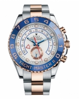 Rolex Yacht-Master II blanc cadran Bleu Bezel 116681