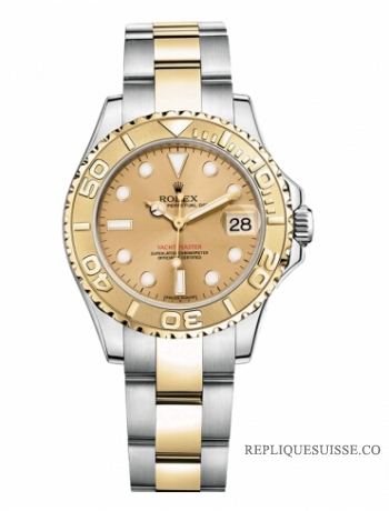 Rolex Yacht-Master Acier inoxydable Champagne cadran Dames 169623 CH