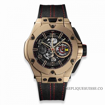 Copie Montre Hublot Big Bang Ferrari Chronographe Unico Magic Gold 45mm 402.MX.0138.WR