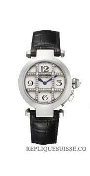 Cartier Pasha 32mm Blanc Or Diamant WJ11932G Montre Réplique