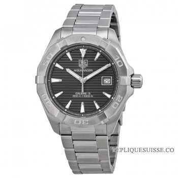 TAG Heuer Réplique Aquaracer Automatique Anthracite Guilloche Acier inoxydable WAY2113.BA0910