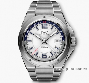 IWC Ingenieur Dual Time blanc Dial Montre Réplique