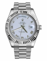 Réplique Rolex Day Date II President Blanc or Ivory concentric circle cad 218239 ICRP