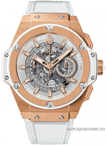 Hublot King Power Unico King gold blanc 48mm 701.OE.0128.GR