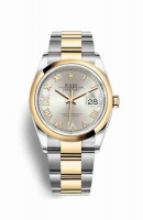 Copie Montre Rolex Datejust 36 Jaune Rolesor Oystersteel or jaune 18 ct 126203 Argent serti de diamants Cadran m126203-0032