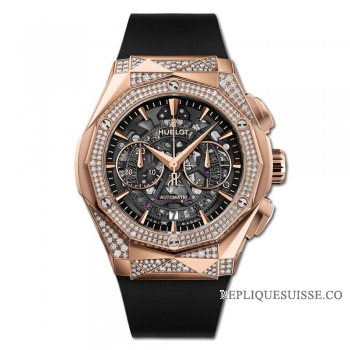 Réplique Hublot Classic Fusion Aerofusion Chronographe Orlinski King Gold Alternative Pave