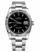 Réplique Rolex Datejust 36mm acier cadran noir bracelet Oyster 116234 BKSO