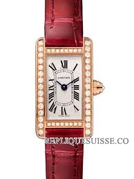 Cartier Tank Americaine Argenteed Flinque Cadran montre Réplique Femme WB710014