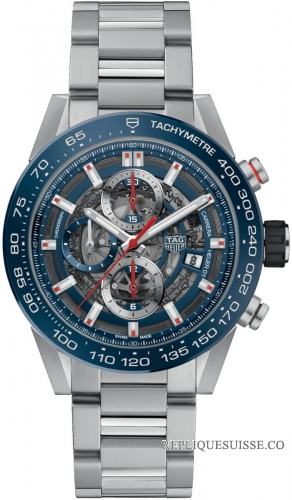 Copie Montre Tag Heuer Carrera Squelette Cadran Automatique Mens Chronographe CAR201T.BA0766