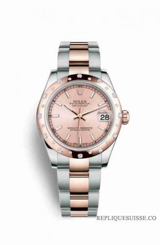 Copie Montre Rolex Datejust 31 Everose Roles ou Oystersteel 18 ct Everose or 178341 Rose cadran m178341-0060