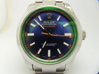 Réplique Montre Rolex Milgauss Z Cadran Bleu 116400GV