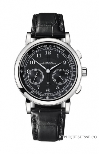 Copie Montre A. Lange & Sohne 1815 Chronographe Or Blanc/Noir/Pulsometre 414.028