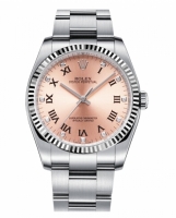 Rolex Oyster Perpetual No Date Acier inoxydable Rose cadran 116034 PDO