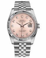 Réplique Rolex Datejust en acier de 36mm cadran rose Bracelet Jubile 116234 PDJ