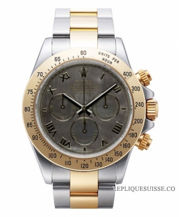 Réplique Rolex Daytona en acier et or fonce cadran MOP 116523 DKM